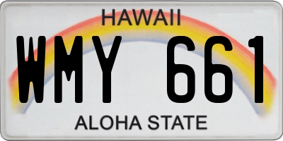 HI license plate WMY661