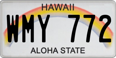 HI license plate WMY772