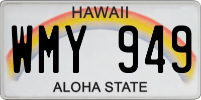 HI license plate WMY949