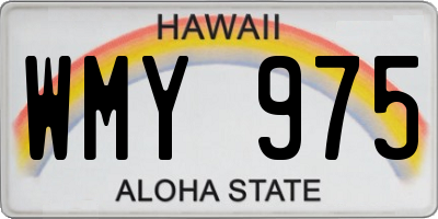 HI license plate WMY975