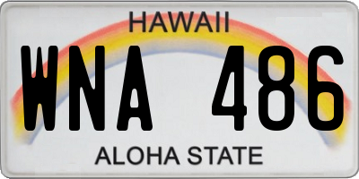 HI license plate WNA486
