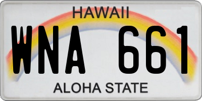 HI license plate WNA661