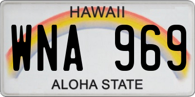 HI license plate WNA969