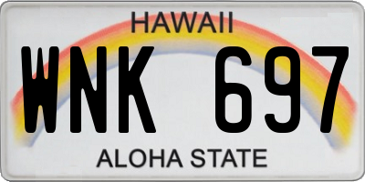 HI license plate WNK697