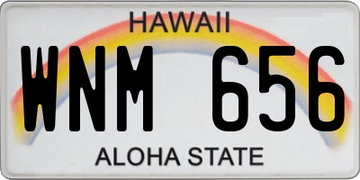 HI license plate WNM656