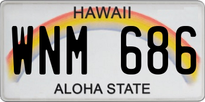 HI license plate WNM686
