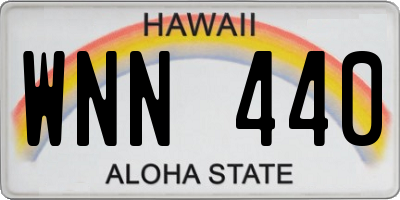 HI license plate WNN440