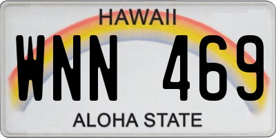 HI license plate WNN469