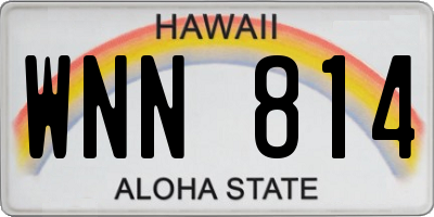 HI license plate WNN814