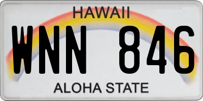 HI license plate WNN846
