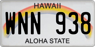 HI license plate WNN938