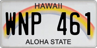 HI license plate WNP461