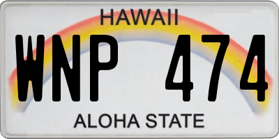 HI license plate WNP474