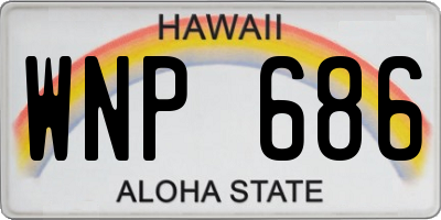 HI license plate WNP686