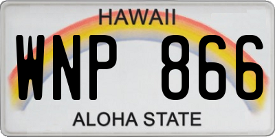 HI license plate WNP866