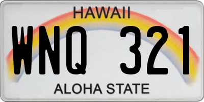 HI license plate WNQ321