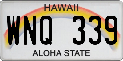 HI license plate WNQ339