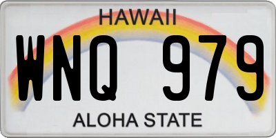 HI license plate WNQ979