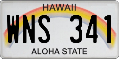 HI license plate WNS341