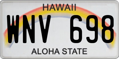 HI license plate WNV698
