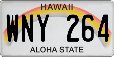 HI license plate WNY264