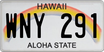 HI license plate WNY291