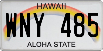 HI license plate WNY485