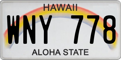 HI license plate WNY778