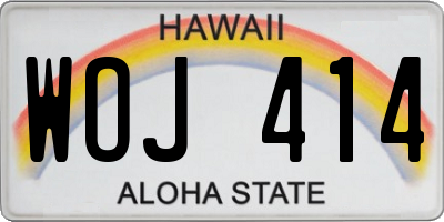 HI license plate WOJ414