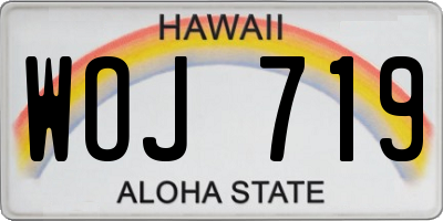 HI license plate WOJ719