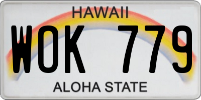 HI license plate WOK779