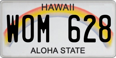 HI license plate WOM628