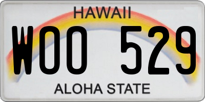 HI license plate WOO529