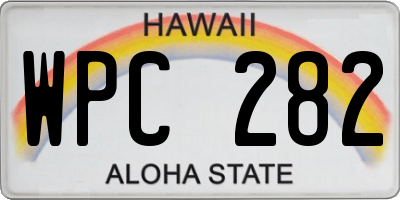 HI license plate WPC282