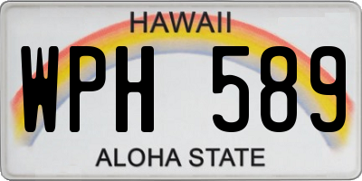 HI license plate WPH589