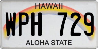 HI license plate WPH729
