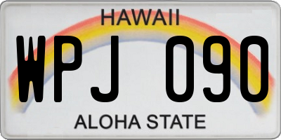 HI license plate WPJ090