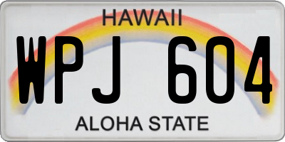 HI license plate WPJ604