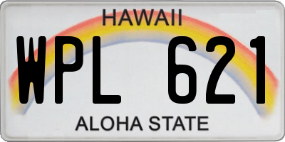 HI license plate WPL621