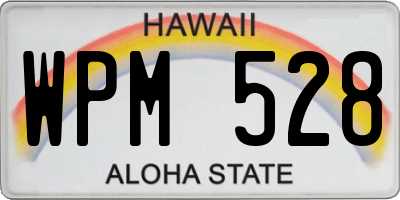 HI license plate WPM528