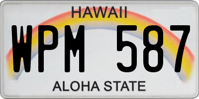 HI license plate WPM587