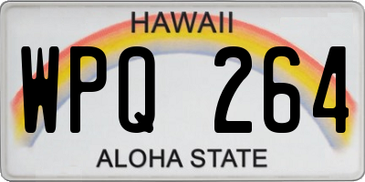 HI license plate WPQ264