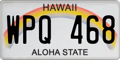 HI license plate WPQ468