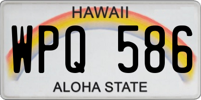 HI license plate WPQ586
