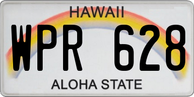 HI license plate WPR628
