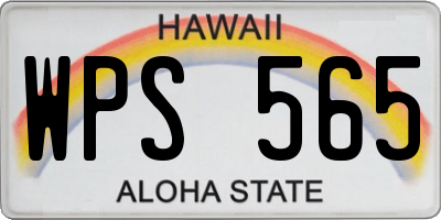 HI license plate WPS565
