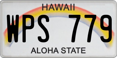 HI license plate WPS779