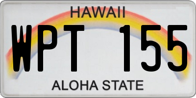 HI license plate WPT155