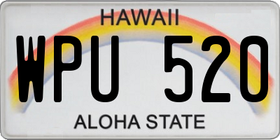 HI license plate WPU520