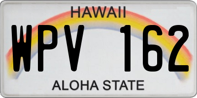HI license plate WPV162